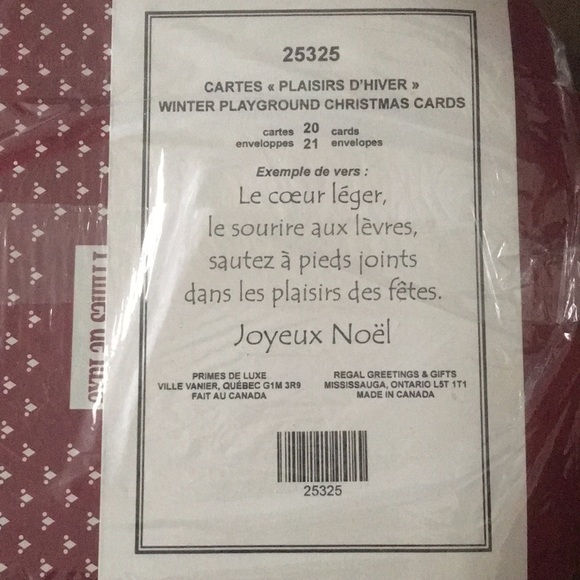 20 CARTES PLAISIRS D’HIVER. 20 Winter Playground Christmas Cards In FRENCH - Picture 15 of 16